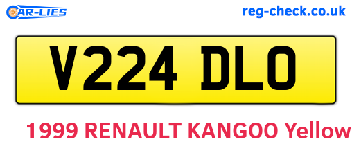 V224DLO are the vehicle registration plates.