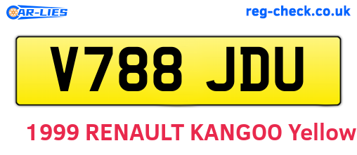 V788JDU are the vehicle registration plates.