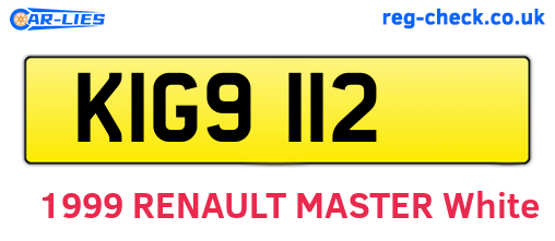 KIG9112 are the vehicle registration plates.