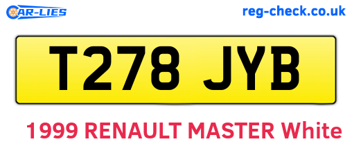 T278JYB are the vehicle registration plates.