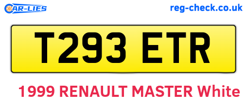 T293ETR are the vehicle registration plates.