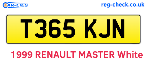 T365KJN are the vehicle registration plates.