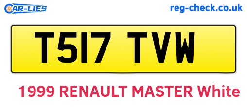 T517TVW are the vehicle registration plates.