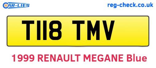 T118TMV are the vehicle registration plates.