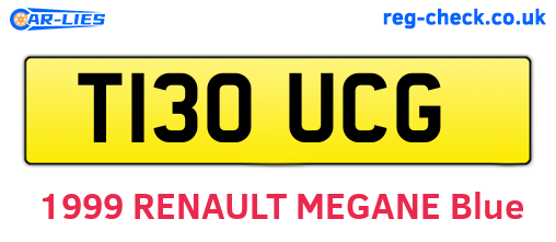 T130UCG are the vehicle registration plates.