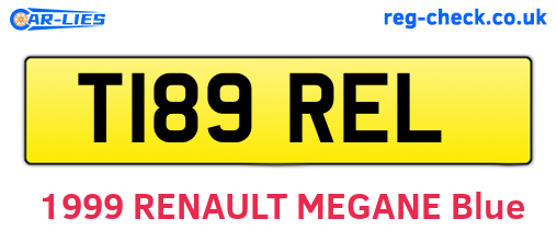 T189REL are the vehicle registration plates.