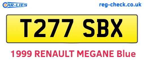T277SBX are the vehicle registration plates.
