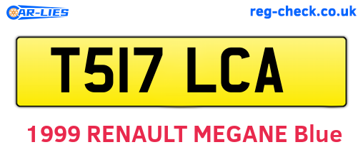 T517LCA are the vehicle registration plates.