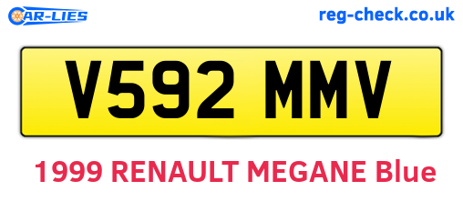 V592MMV are the vehicle registration plates.