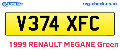 V374XFC are the vehicle registration plates.