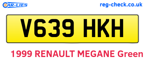 V639HKH are the vehicle registration plates.