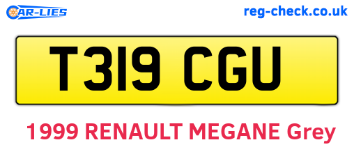 T319CGU are the vehicle registration plates.