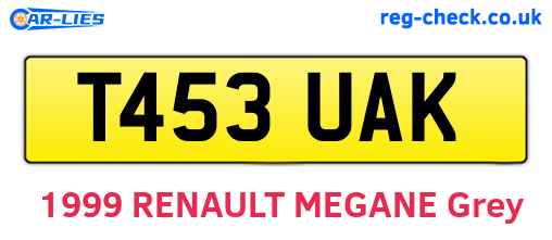 T453UAK are the vehicle registration plates.