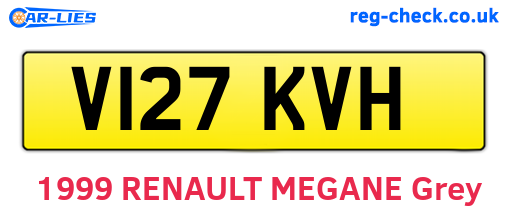 V127KVH are the vehicle registration plates.