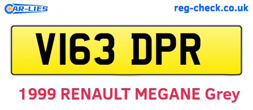 V163DPR are the vehicle registration plates.