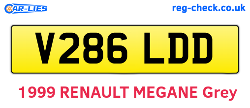 V286LDD are the vehicle registration plates.
