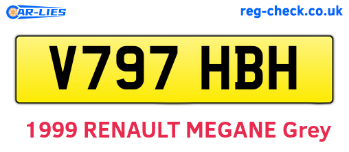 V797HBH are the vehicle registration plates.