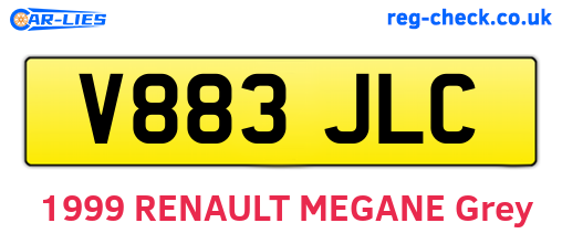 V883JLC are the vehicle registration plates.