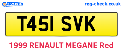T451SVK are the vehicle registration plates.