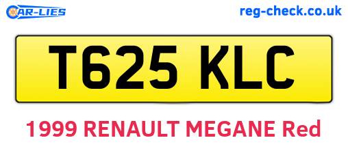 T625KLC are the vehicle registration plates.