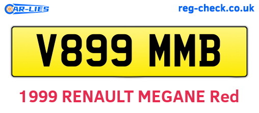 V899MMB are the vehicle registration plates.