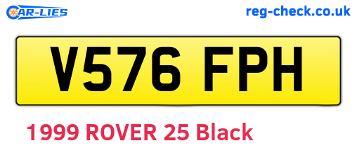 V576FPH are the vehicle registration plates.