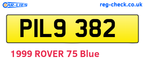 PIL9382 are the vehicle registration plates.