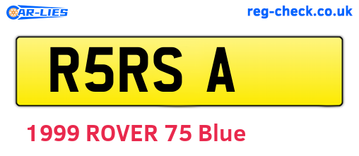 R5RSA are the vehicle registration plates.