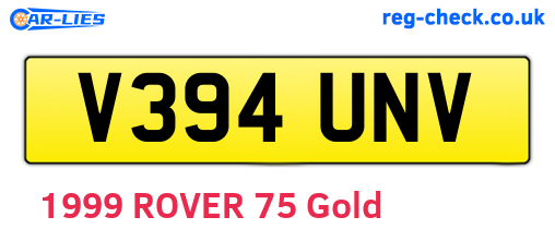 V394UNV are the vehicle registration plates.