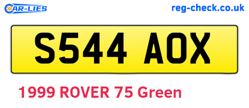 S544AOX are the vehicle registration plates.