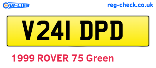 V241DPD are the vehicle registration plates.