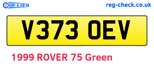 V373OEV are the vehicle registration plates.