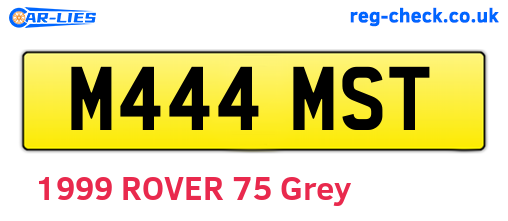 M444MST are the vehicle registration plates.