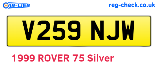 V259NJW are the vehicle registration plates.