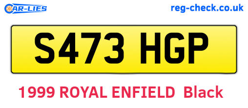 S473HGP are the vehicle registration plates.