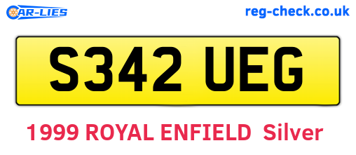 S342UEG are the vehicle registration plates.