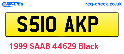 S510AKP are the vehicle registration plates.