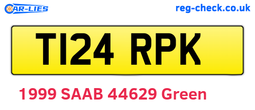 T124RPK are the vehicle registration plates.