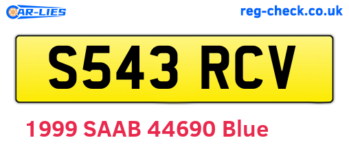 S543RCV are the vehicle registration plates.
