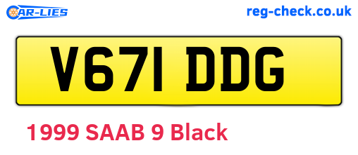 V671DDG are the vehicle registration plates.