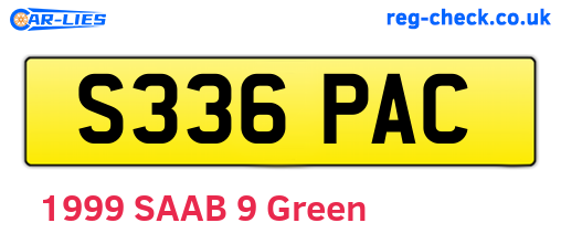 S336PAC are the vehicle registration plates.