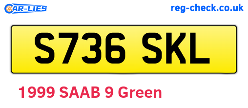 S736SKL are the vehicle registration plates.