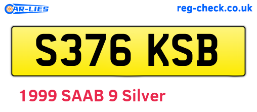 S376KSB are the vehicle registration plates.