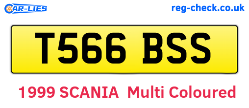 T566BSS are the vehicle registration plates.