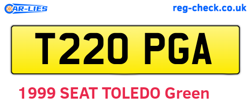 T220PGA are the vehicle registration plates.
