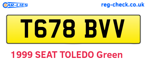 T678BVV are the vehicle registration plates.