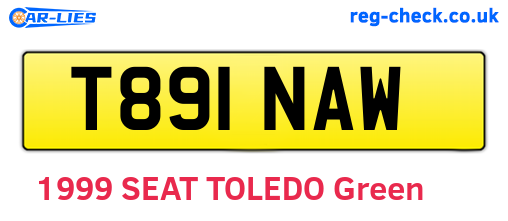 T891NAW are the vehicle registration plates.
