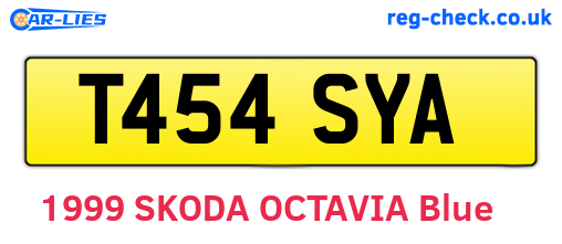 T454SYA are the vehicle registration plates.