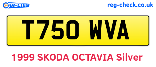 T750WVA are the vehicle registration plates.