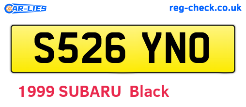 S526YNO are the vehicle registration plates.